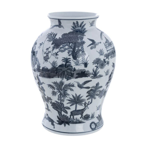Blanc Mariclò Vaso decorativo in porcellana "Kreisleriana" D29xH38 cm