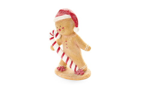 Nuvole di Stoffa Statuina natalizia gingerbread resina 18,5x13x30 cm