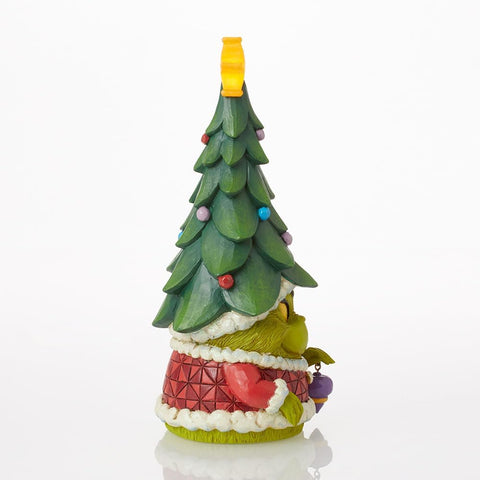 Nain Enesco Grinch avec arbre "Jim Shore" 11x11xH25 cm