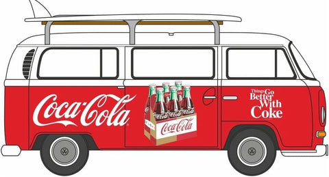 Oxford Diecast Modellino Camper VW T2 Bay Windows Coca-Cola 1:76