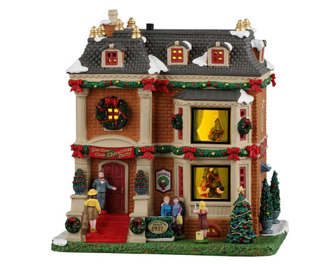 LEMAX Edificio luci led "Garden Club Christmas Party" H20x19.5x15 cm