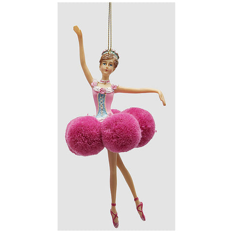 EDG Ballerina con abito rosa decorazione natalizia H18 cm 3 varianti (1unità)