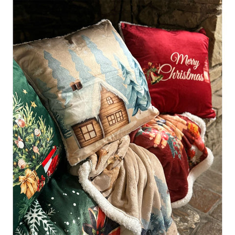 L'Atelier 17 Housse de Coussin de Noël "W Il Natale" 3 variantes (1pc)