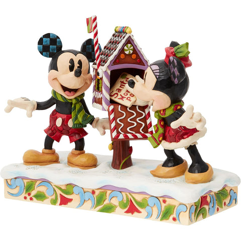 Figurine de Noël Enesco Mickey et Minnie "Jim Shore" 20x10xH17,8 cm