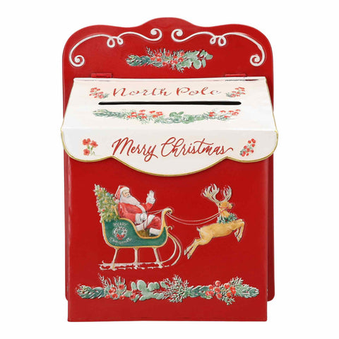 Boîte aux lettres de Noël en métal Timstor, Pôle Nord, 26 x 13 x H 35,5 cm