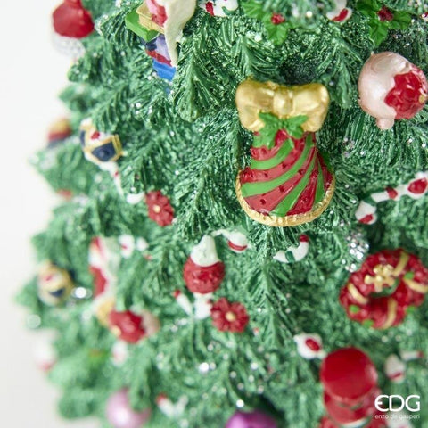 EDG Carillon albero di natale pino poliresina D18 H31,5 cm