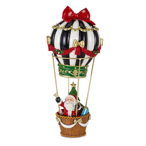 Henriette Statuina Babbo Natale su Mongolfiera "Royal Parade" D16xH38 cm