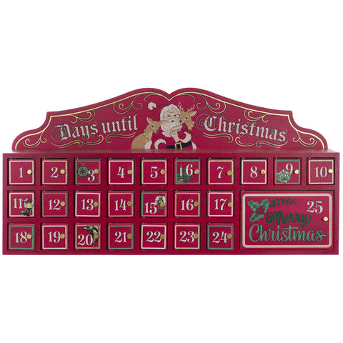 Blanc Mariclò Calendario dell'avvento in legno "Ricordi sotto l’albero" 80x12xH44 cm