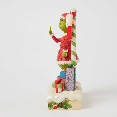 Figurine de Noël Grinch Enesco avec panneau d'arrêt, Jim Shore H 24 cm