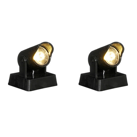 Luville Lot de deux spots LED en plastique noir 4x3,7xH4 cm