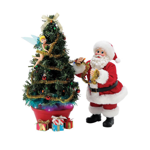 Department 56 Statuina Babbo natale in resina con trilli "A Little Bit of Pixie Dust" 30x17xH30 cm