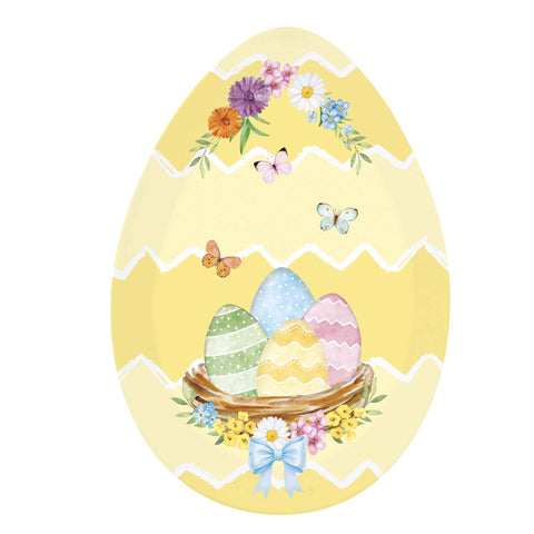 Easy Life Vassoio ovale di pasqua in porcellana "Egg Hunt" 30x21 cm 6 varianti(1 unità)