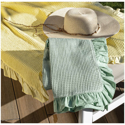 Serviette de plage nid d'abeille L'Atelier 17 "Tintarella" 90x170 cm 6 variantes (1pc)