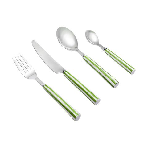 Estia Home Set 16 posate in acciaio inossidabile 18/0 Ligne Verde