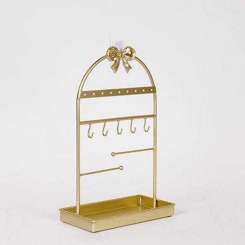 Eurolamp Portagioie in metallo oro con fiocco 23x12xH35,5 cm