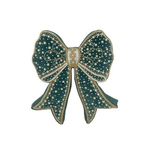 Coussin de Noël Blanc Mariclò en forme de nœud 38x40x5 cm 3 variantes (1 unité)