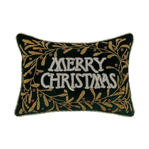 Coussin de Noël Blanc Mariclò avec applications 35x50 cm