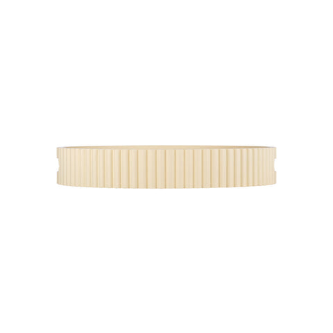 Estia Home Vassoio da portata in legno/fibra crema D30xH5 cm