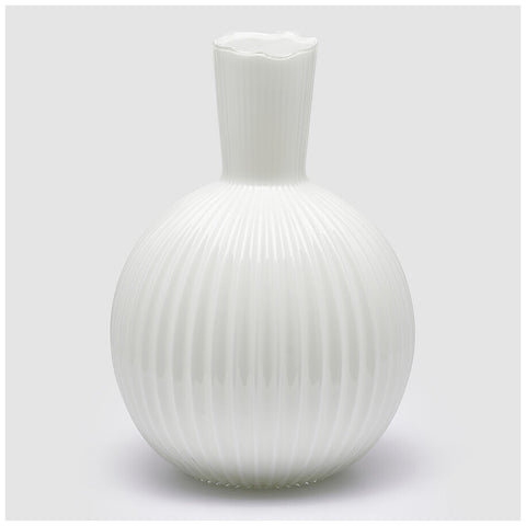 Vase ampoule en verre blanc EDG Enzo de Gasperi D34xH48 cm
