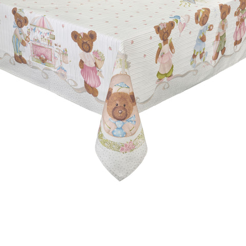 Cloth Clouds Rectangular Cotton Tablecloth "Sweet Bear" 160x260 cm