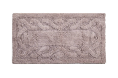 Clouds of Fabric Woven Bath Mat in Mauve Pink Cotton 70x120 cm