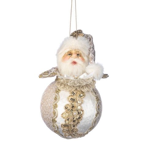 GOODWILL Santa Claus Ball White/Cream 11cm 2 variants (1pc)