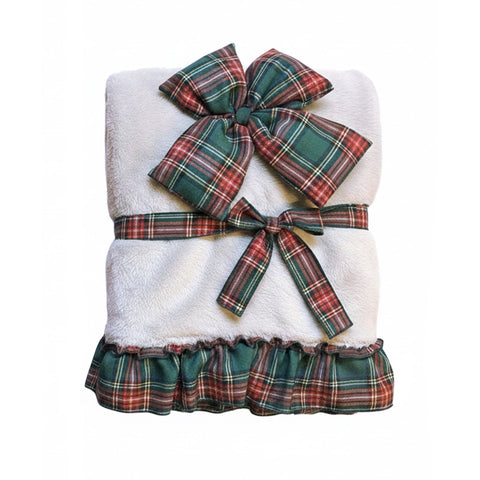 PLAID SHERPA AVEC RUBAN ASSORTI