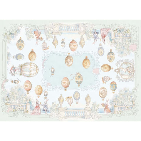 Blanc Mariclò Tovaglia rettangolare di pasqua in cotone "Rococo" 160x220 cm - Angelica Home Stabia