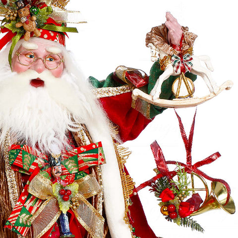 GOODWILL Mark Roberts Père Noël avec jouets, fait main H58,5 cm