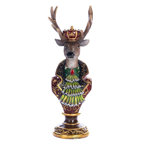 ROY.DEER BUST TT BRWN/BURG/GRN/GLD 40CM