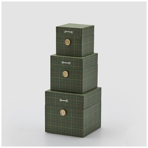 EDG Enzo De Gasperi Lot de 3 boîtes de Noël 12/15/18 cm