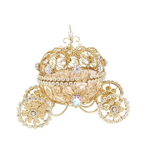 GOODWILL Carozza di Natale oro con gioielli 19 cm 2 varianti(1 unità)