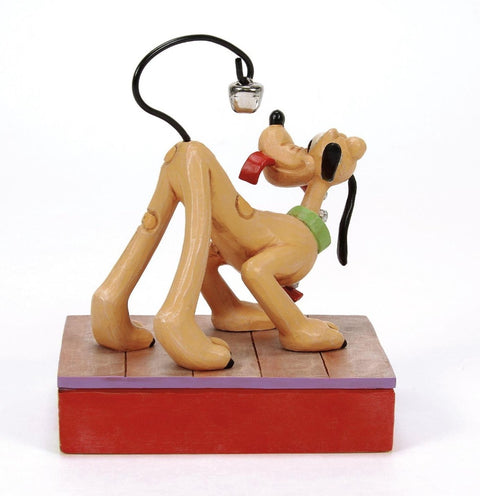 Figurine de Noël Enesco Disney Pluto avec cloches 10,5 x 7,9 x H 13 cm