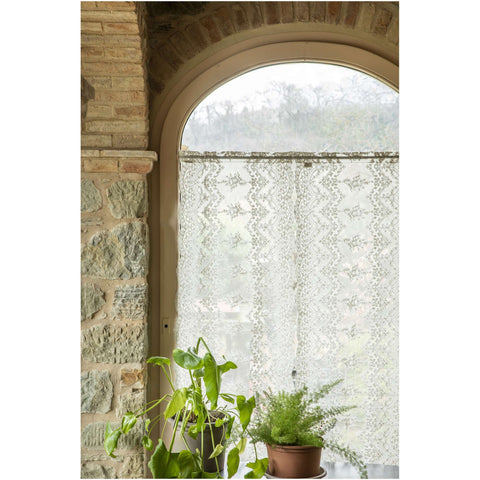 Chez Moi Set 2 Tendine a vetro in pizzo "Simposio" 60xH160 cm