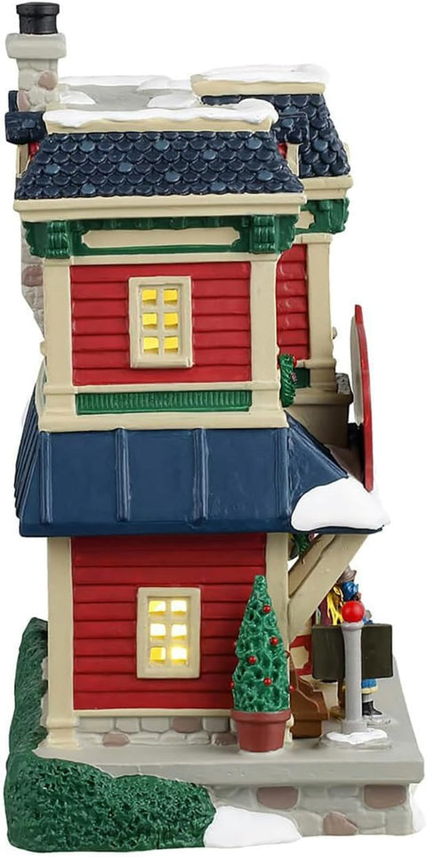 LEMAX Edificio Stazione ferroviaria luci led "Holly Jolly Junction" H20.5x20x10.6 cm