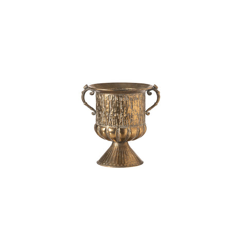 L'arte di Nacchi Vaso Coppa Portafiori in metallo oro 39x31.5xH39 cm