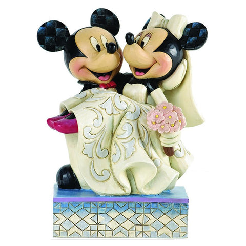 Enesco Britto Statuina Topolino Mickey e Minnie sposi 13x10xH16.8 cm