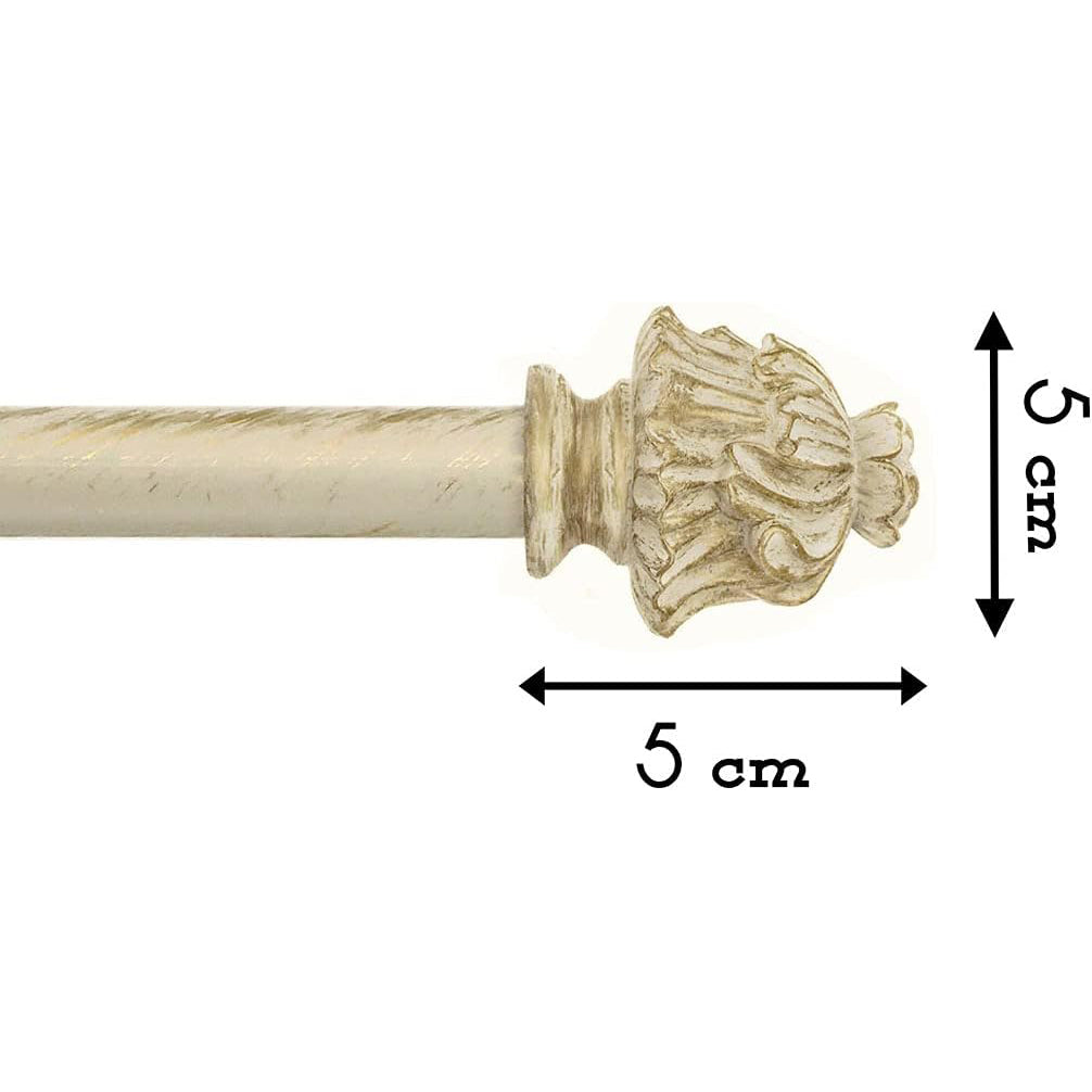 Bastone Estendibile Per Tende – Acciaio Inox Bianco Perlato, 80-100 Cm, Per Tende Bistrò E Tende Scorrevoli, No Trapano