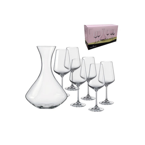 Set Fade 7 pièces Carafe avec 6 verres "Sandra" 350 ml/1500 ml