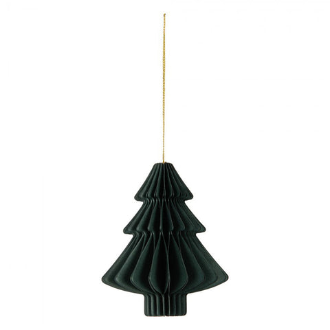 Clayre & Eef Decoro natalizio in carta a forma di albero di natale verde D9 H10 cm