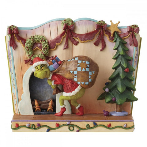 Enesco Scena natalizia Grinch ruba i regali "Jim Shore" 10x20xH17 cm