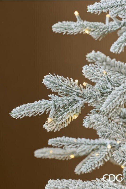 EDG Albero di natale innevato pino Cortina 3400 led Ø165 H240 cm