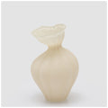 Edg Enzo de Gasperi Vaso Flow Sinuoso in vetro opaco avorio D19.5xH30.5 cm - Angelica Home Stabia