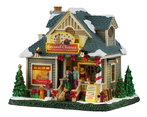 LEMAX Edificio illuminato "Second Chance Pet Adoptions & Placement" H17x19.5x16 cm