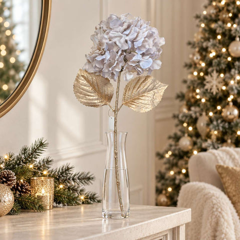 Fiori di lena Ramo decorativo Ortensia di natale H64 cm 2 varianti(1 unità)