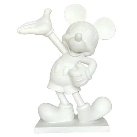 Statue de jardin Mickey Mouse blanche Inspirations de Noël 36,5 x 22 x H 47 cm