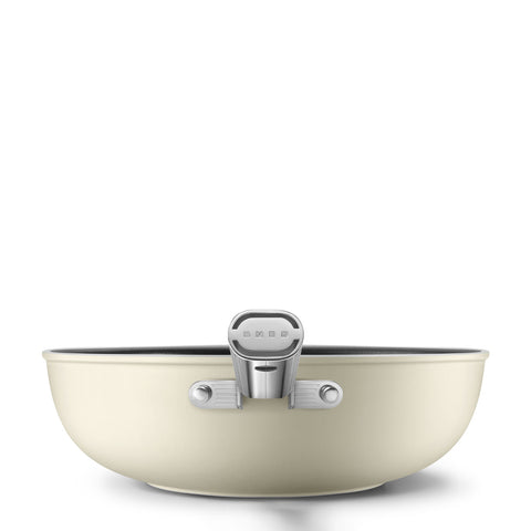 Smeg Padella Wok panna antiaderente + coperchio "50's Style" D30 cm