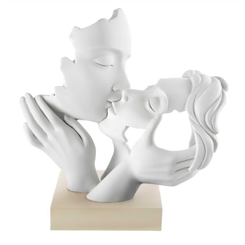 Bongelli Preziosi "Face Wedding" Figurine de couple s'embrassant 34x30 cm