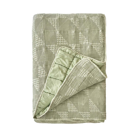 Blanc Mariclò Couette à ressorts double "Memorie di Cotone" en coton mélangé vert, 260x260 cm