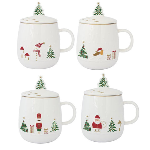 Tasse de Noël Easy Life avec infuseur "Let it Snow" 450 ml